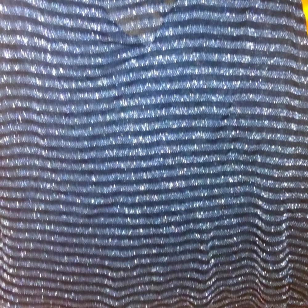 Black and gold sparkling striped cameo top
